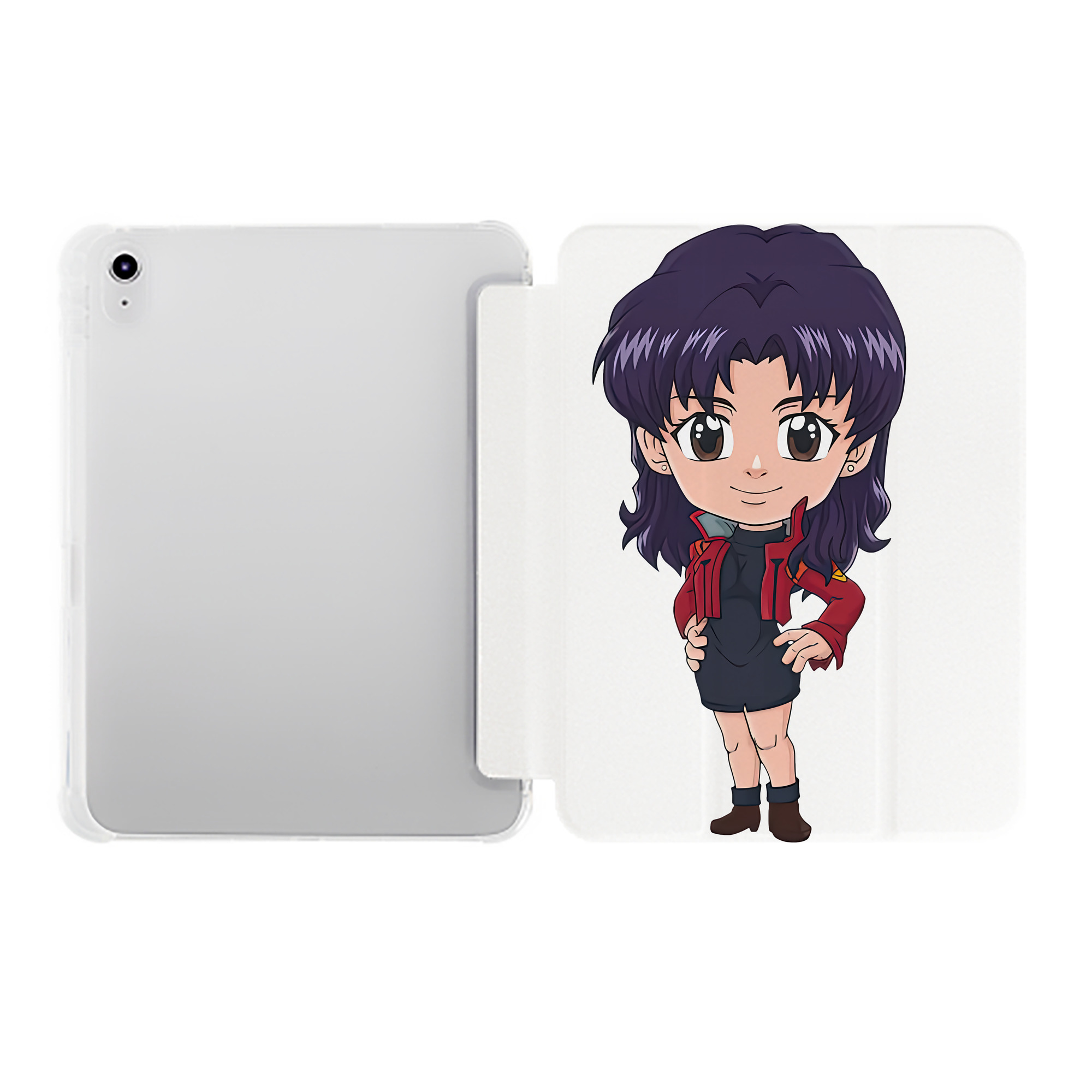 （画像用） EVA 新世紀エヴァンゲリオン IPad ケース ペン収納付き 三つ折りスタンド PUレザー×シリコン 対応機種9.5/10.5/10.9インチ
